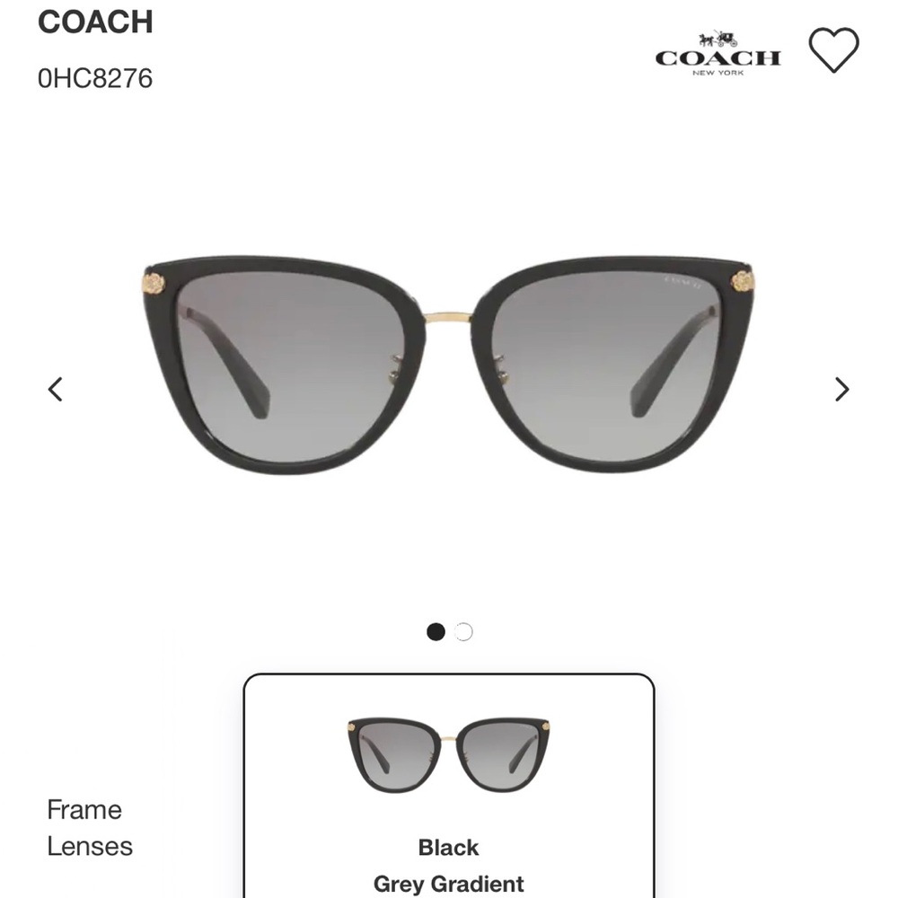 Coach Women’s Sunglasses -Acetate//SHAPE: Panthos//COLOR: Black//FIT:Standard